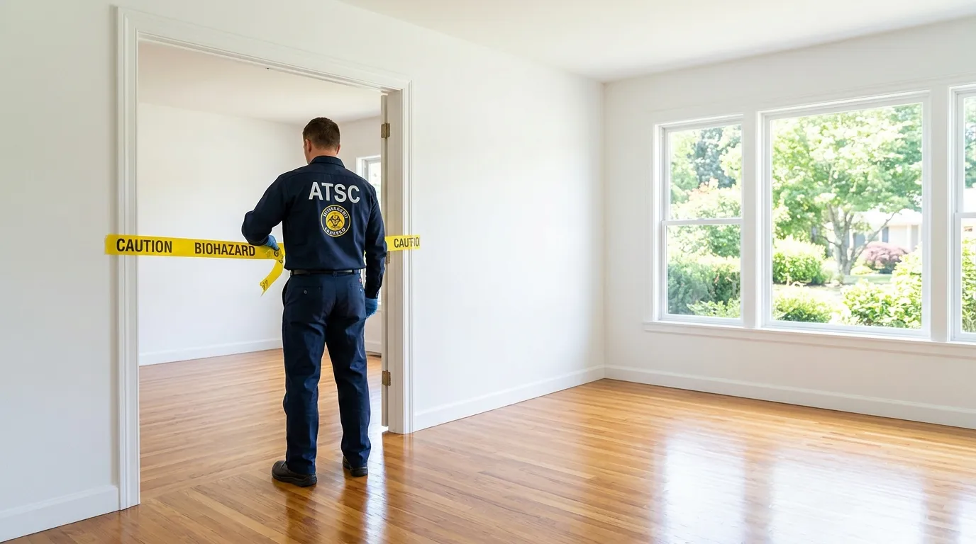 Certified biohazard cleanup crew performing Crime Scene Cleanup in Woodbury